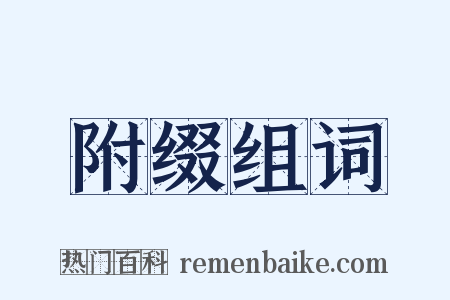 附缀组词是什么意思的图片